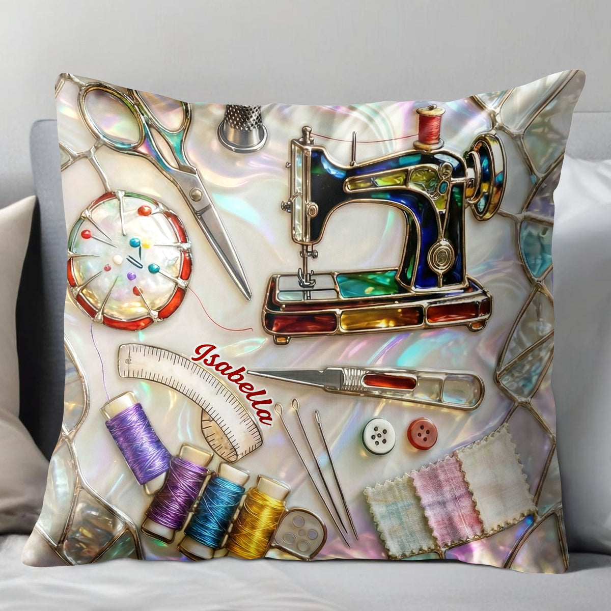 A Keepsake Of Precious Crafting Memories, Personalized Custom Pillow, Gift For Crafters And DIY Enthusiasts