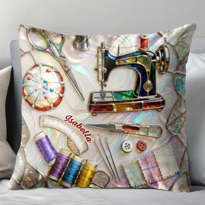 A Keepsake Of Precious Crafting Memories, Personalized Custom Pillow, Gift For Crafters And DIY Enthusiasts