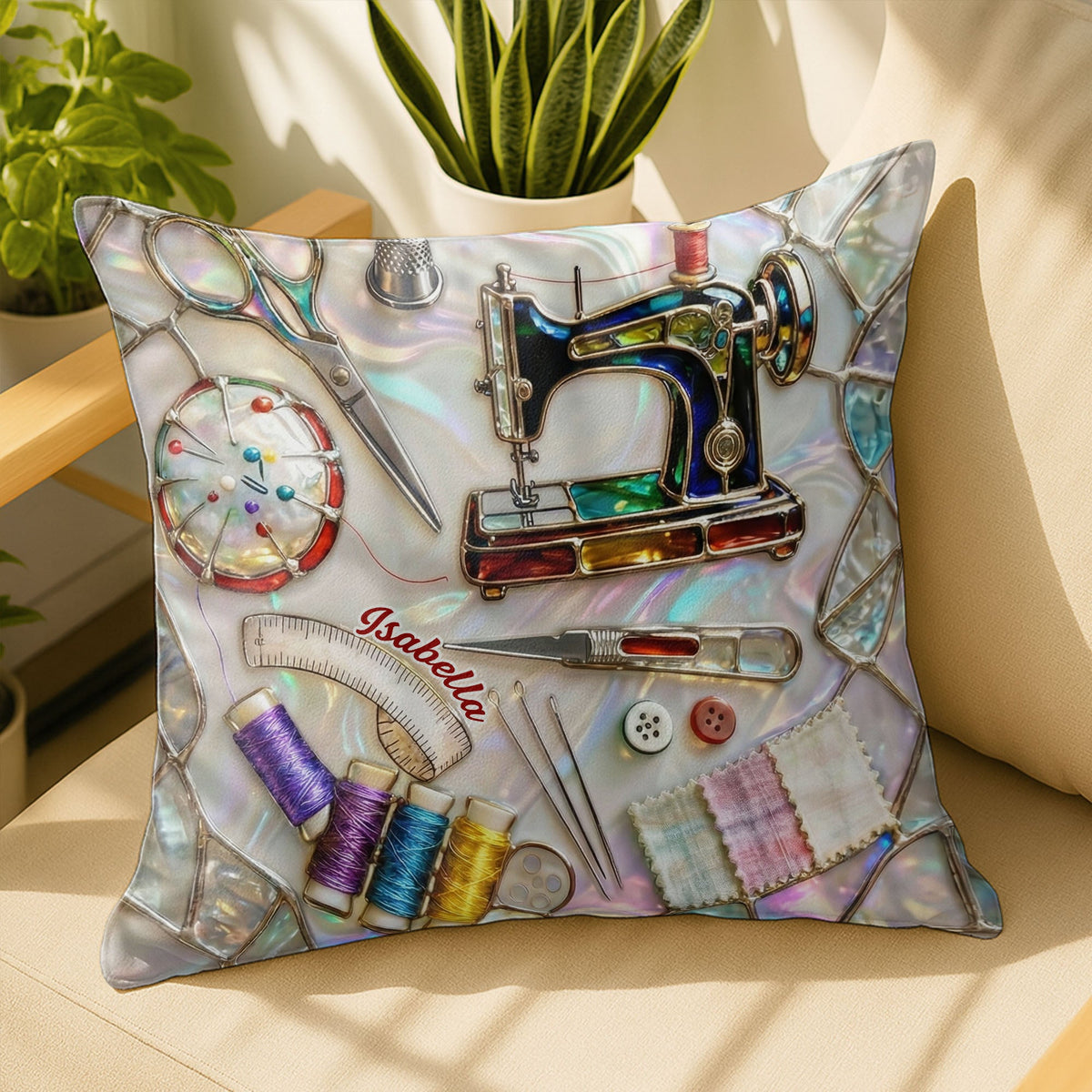 A Keepsake Of Precious Crafting Memories, Personalized Custom Pillow, Gift For Crafters And DIY Enthusiasts