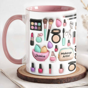Celebrate Your Beauty With Custom Makeup Design,Personalized Custom Accent Mug,Gift For Beauty Enthusiasts