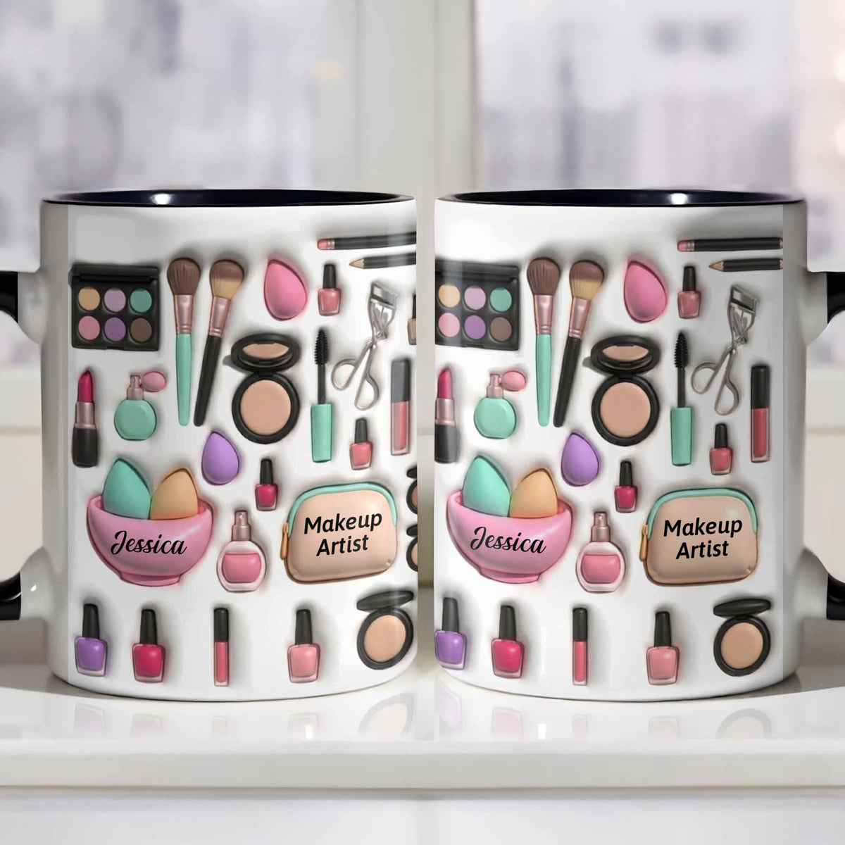 Celebrate Your Beauty With Custom Makeup Design,Personalized Custom Accent Mug,Gift For Beauty Enthusiasts