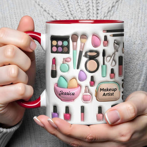 Celebrate Your Beauty With Custom Makeup Design,Personalized Custom Accent Mug,Gift For Beauty Enthusiasts
