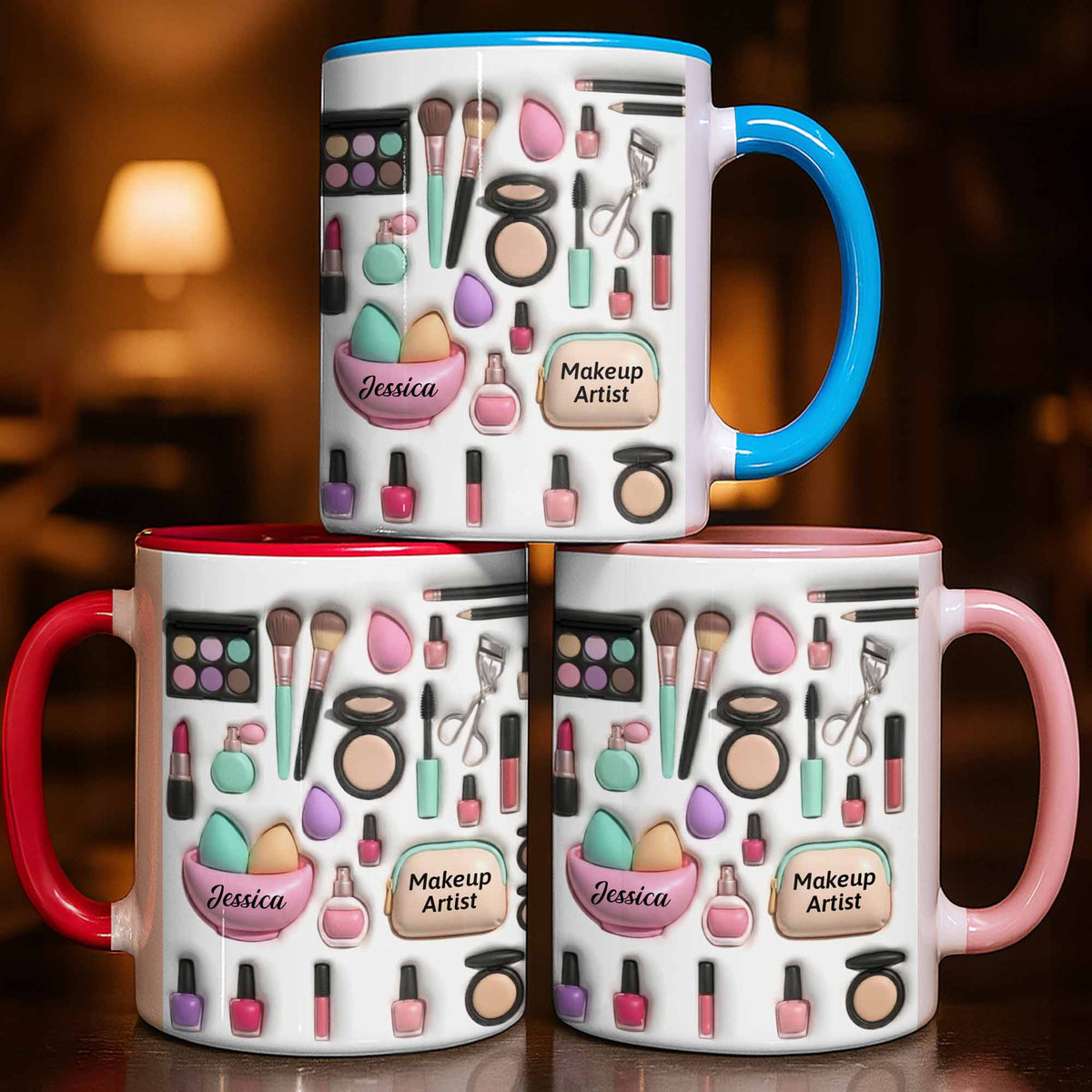 Celebrate Your Beauty With Custom Makeup Design,Personalized Custom Accent Mug,Gift For Beauty Enthusiasts