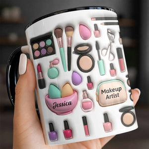 Celebrate Your Beauty With Custom Makeup Design,Personalized Custom Accent Mug,Gift For Beauty Enthusiasts