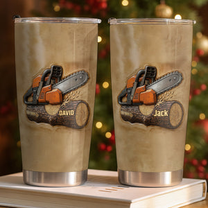 Celebrating The Craftsmanship Of Woodworking, Custom Stainless Steel Tumbler, Gift For Dad And Outdoor Enthusiasts