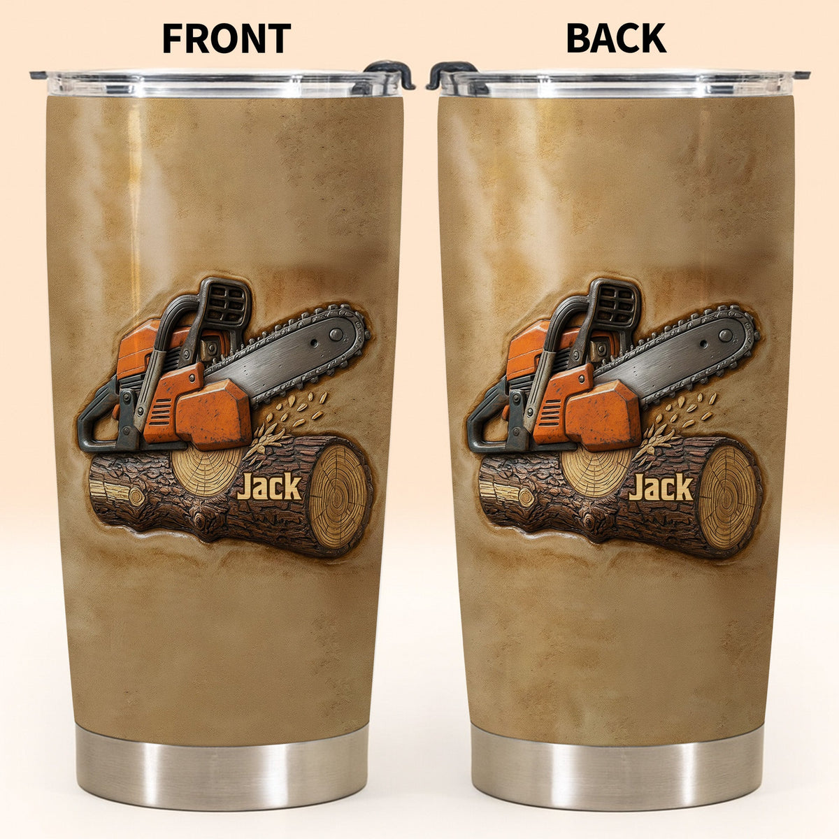 Celebrating The Craftsmanship Of Woodworking, Custom Stainless Steel Tumbler, Gift For Dad And Outdoor Enthusiasts