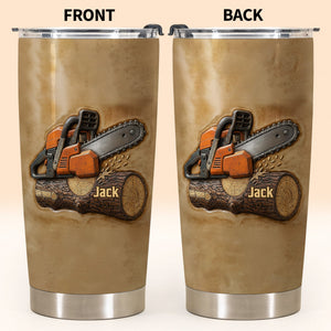 Celebrating The Craftsmanship Of Woodworking, Custom Stainless Steel Tumbler, Gift For Dad And Outdoor Enthusiasts