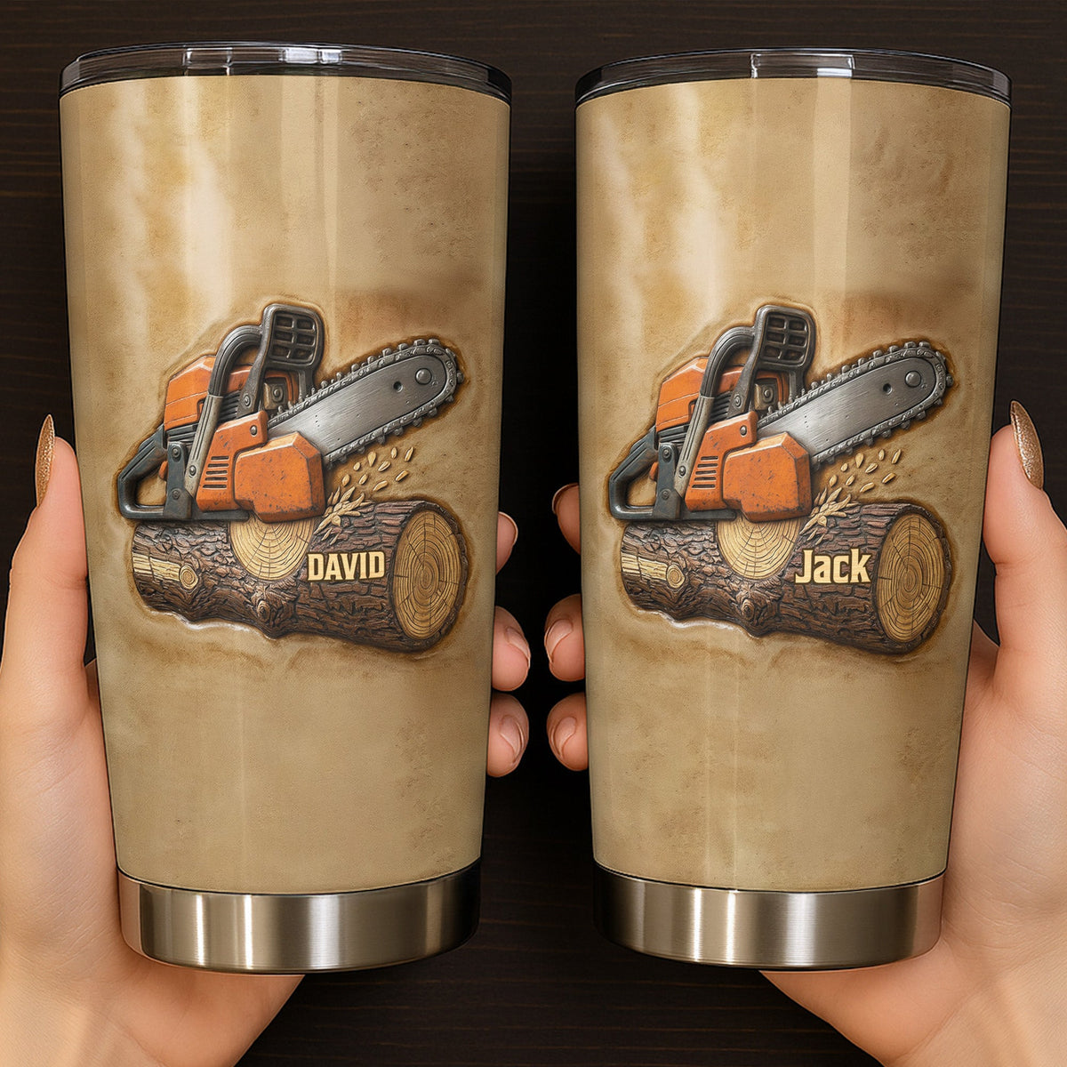 Celebrating The Craftsmanship Of Woodworking, Custom Stainless Steel Tumbler, Gift For Dad And Outdoor Enthusiasts