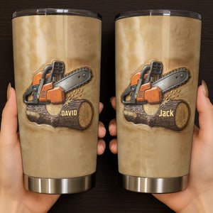 Celebrating The Craftsmanship Of Woodworking, Custom Stainless Steel Tumbler, Gift For Dad And Outdoor Enthusiasts