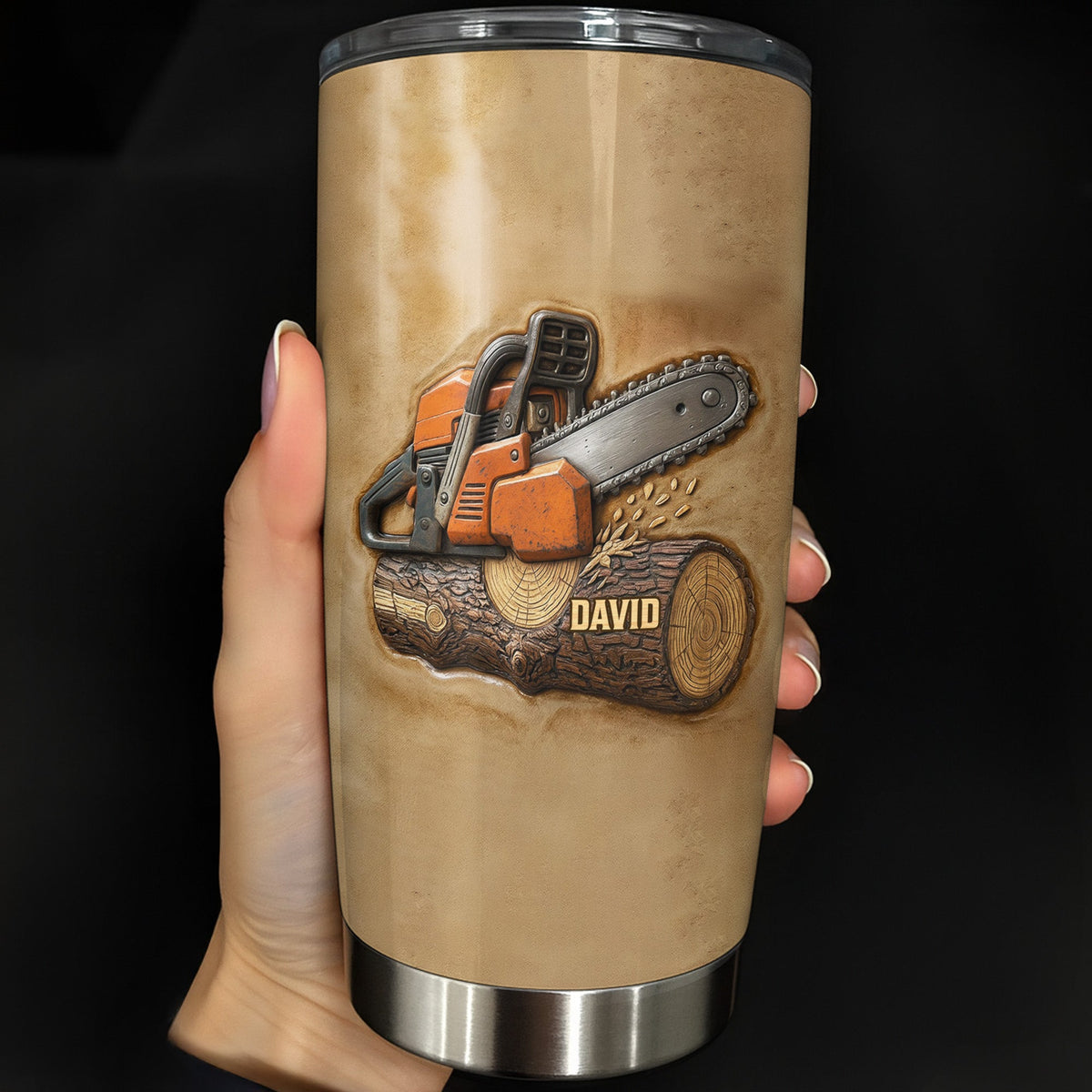 Celebrating The Craftsmanship Of Woodworking, Custom Stainless Steel Tumbler, Gift For Dad And Outdoor Enthusiasts