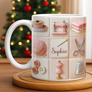 Personalize Your Creativity With Crafting Icons,Custom Coffee Mug,Gift for Craft Lovers