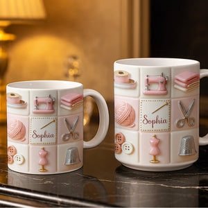 Personalize Your Creativity With Crafting Icons,Custom Coffee Mug,Gift for Craft Lovers