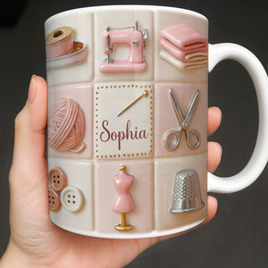 Personalize Your Creativity With Crafting Icons,Custom Coffee Mug,Gift for Craft Lovers