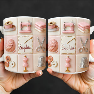 Personalize Your Creativity With Crafting Icons,Custom Coffee Mug,Gift for Craft Lovers