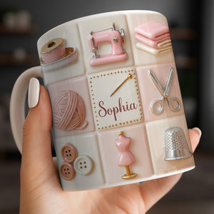 Personalize Your Creativity With Crafting Icons,Custom Coffee Mug,Gift for Craft Lovers