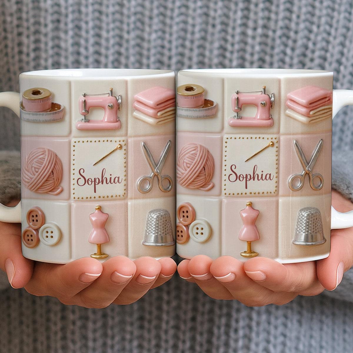 Personalize Your Creativity With Crafting Icons,Custom Coffee Mug,Gift for Craft Lovers