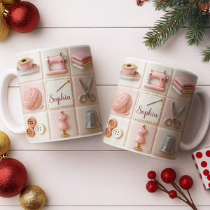 Personalize Your Creativity With Crafting Icons,Custom Coffee Mug,Gift for Craft Lovers