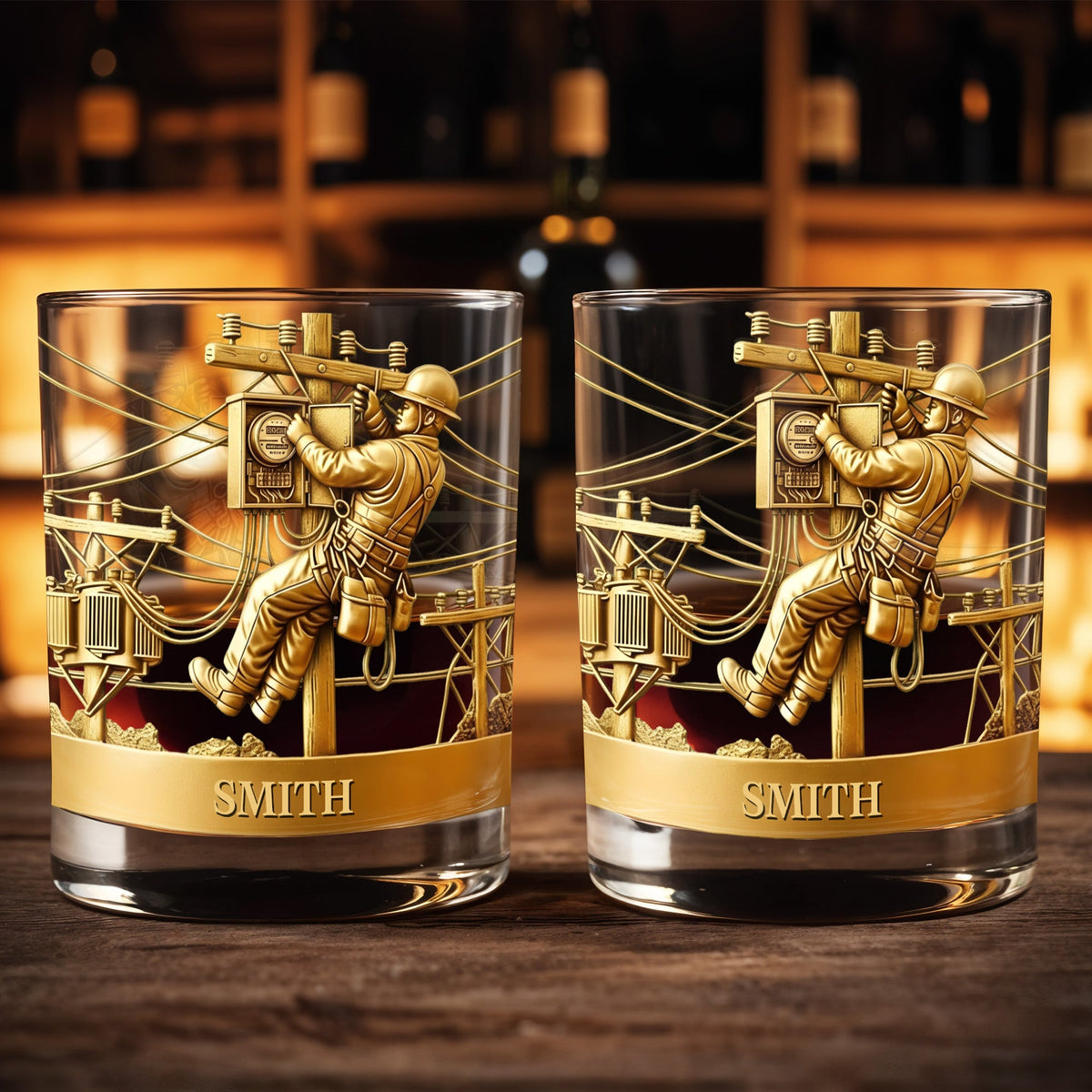 Capture The Spirit Of Innovation And Adventure,Whiskey Glass, Gift For Dad and Lineman Enthusiasts