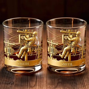 Capture The Spirit Of Innovation And Adventure,Whiskey Glass, Gift For Dad and Lineman Enthusiasts