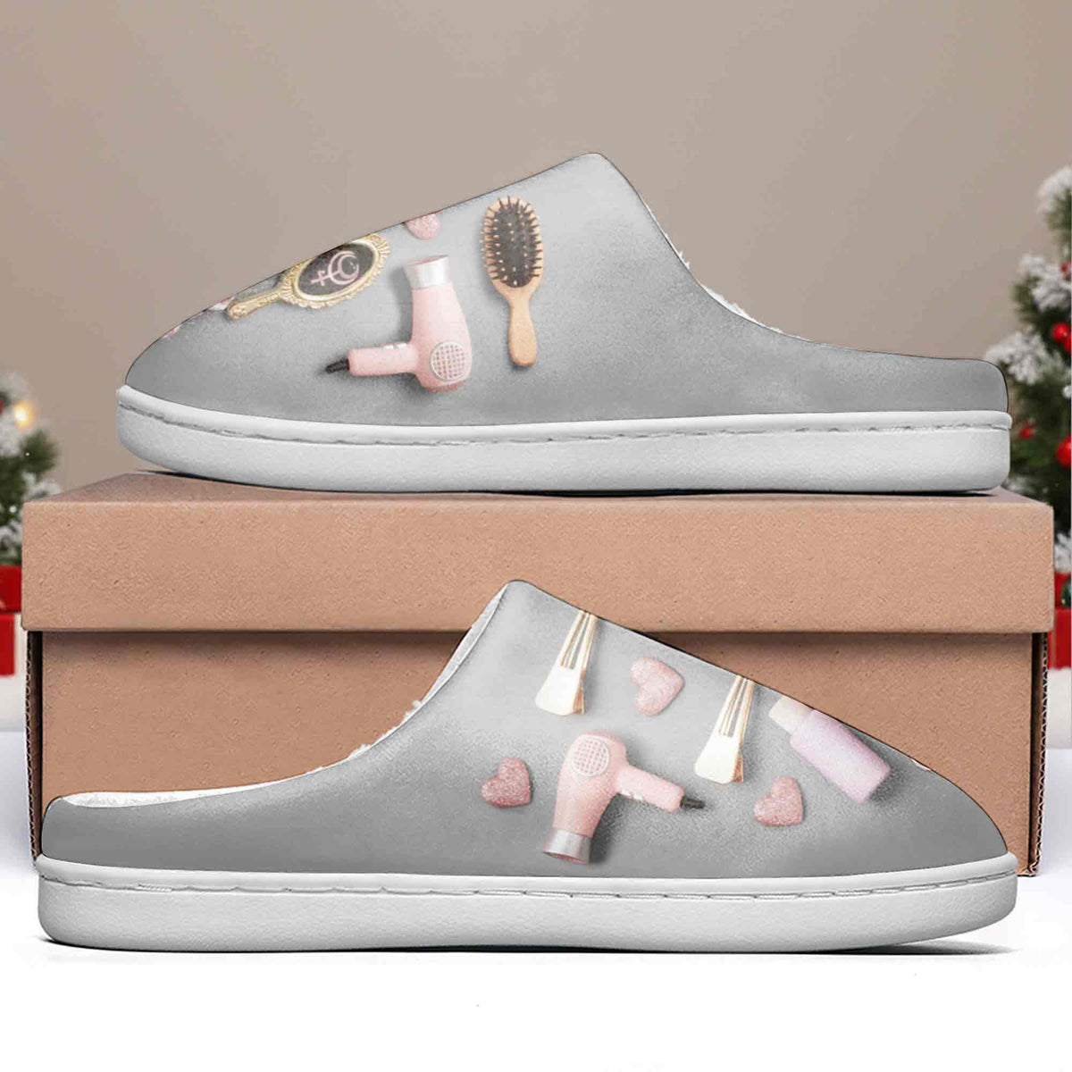 Styling With Love, Personalized Unisex Slippers, Gift For Hairstylists