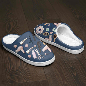 Styling With Love, Personalized Unisex Slippers, Gift For Hairstylists
