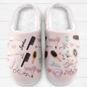 Styling With Love, Personalized Unisex Slippers, Gift For Hairstylists