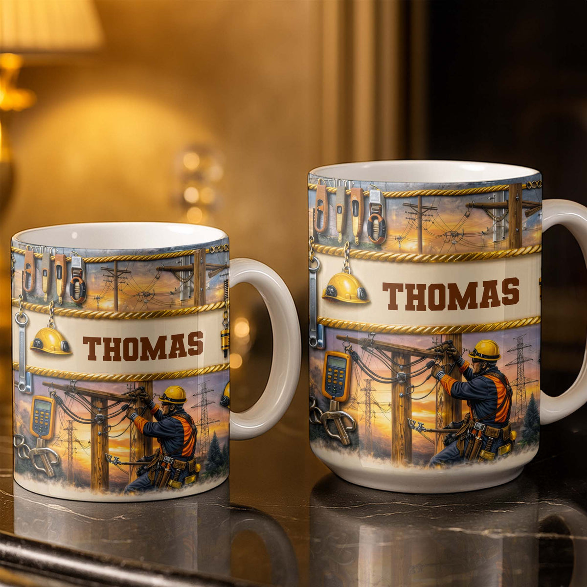 Celebrate The Hardworking Lineman, Coffee Mug, Gift For Lineman And Utility Workers