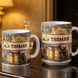 Celebrate The Hardworking Lineman, Coffee Mug, Gift For Lineman And Utility Workers
