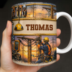 Celebrate The Hardworking Lineman, Coffee Mug, Gift For Lineman And Utility Workers