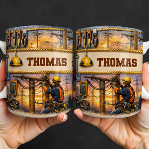 Celebrate The Hardworking Lineman, Coffee Mug, Gift For Lineman And Utility Workers