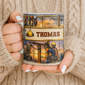 Celebrate The Hardworking Lineman, Coffee Mug, Gift For Lineman And Utility Workers