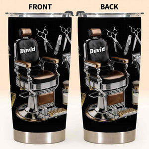 Barber Shop Tools, Personalized Stainless Steel Tumbler, Gift For Barbers