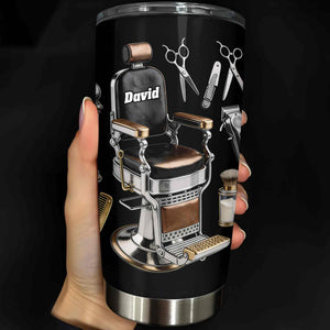 Barber Shop Tools, Personalized Stainless Steel Tumbler, Gift For Barbers