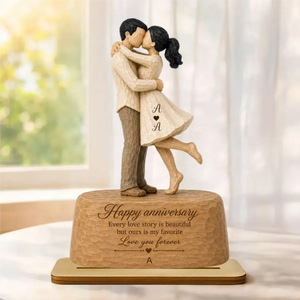 Our Love is Our Favorite - Personalized Wooden Plaque - Couple Heartfelt Anniversary Gift for Her, for Him
