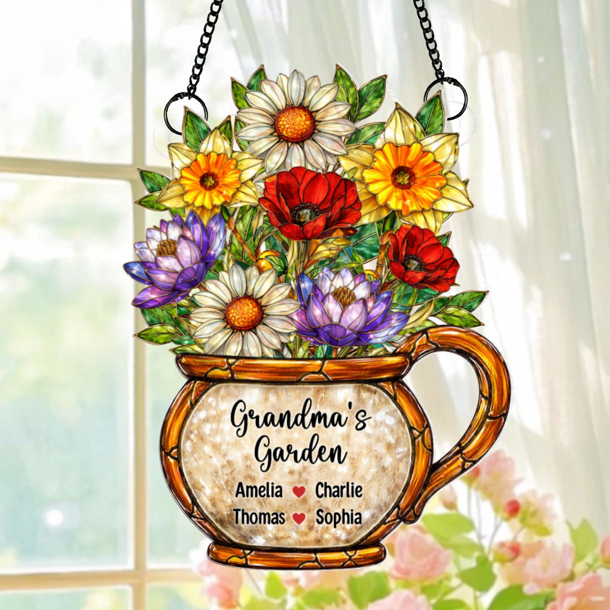 Grandma's Garden Birth Flowers - Personalized Suncatcher
