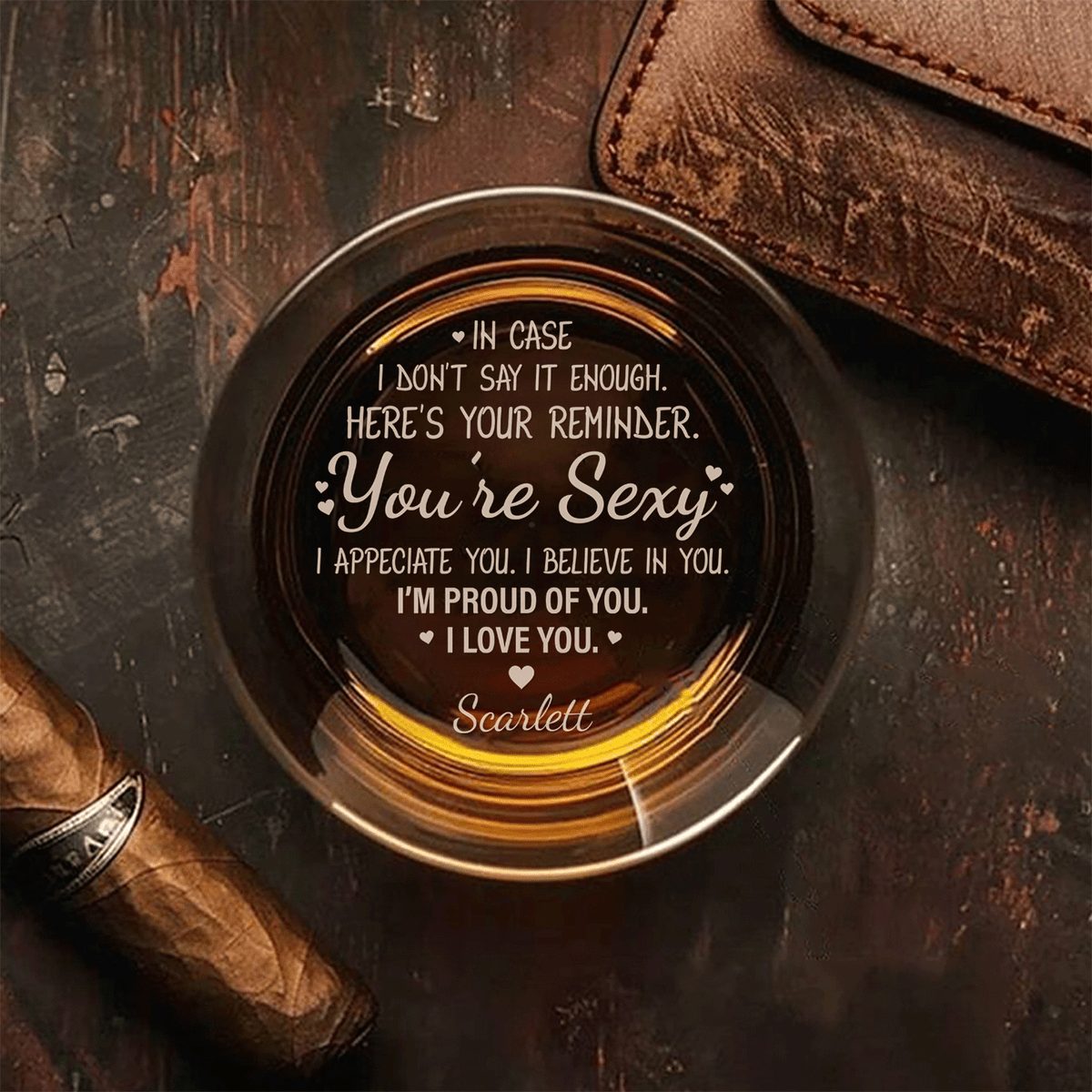 You're Sexy Anniversary Gift Perfect gift for couple Personalized Engraved Whiskey Glass