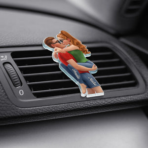 Kissing Couple 3D Effect - Personalized Acrylic Car Vent Clip