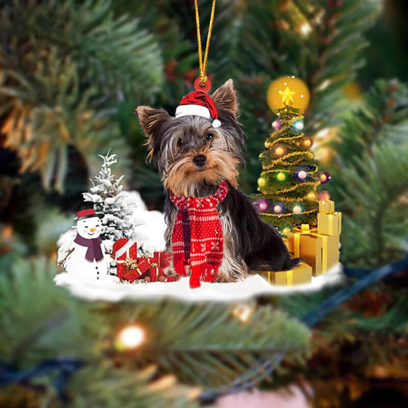 Custom Dog Photo Christmas Ornament Personalized Christmas Ornament For Dog LoversChristmas Tree Decorations Dog Hanging Dog Decoration Acrylic Wood Ornament