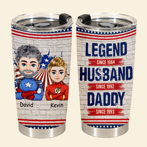 Legend Husband Daddy Grandpa - Personalized Tumbler - Gift For Grandpa, Papa, Father's Day