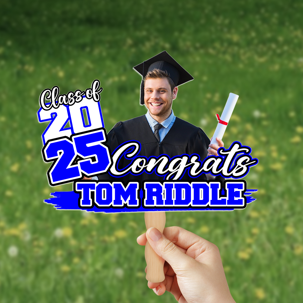 Custom Funny Face Congrats Graduation Perfect Gift Idea Face Fan