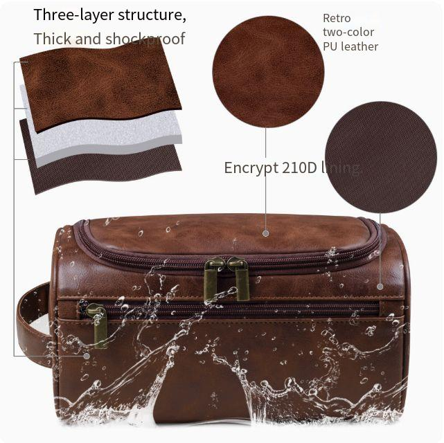 Personalized Leather Toiletry Bag: Engraved Dopp Kit, Groomsmen Gift