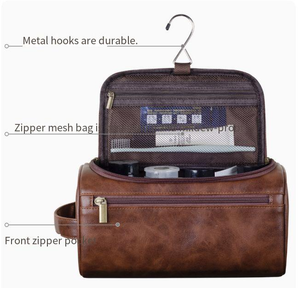 Personalized Leather Toiletry Bag: Engraved Dopp Kit, Groomsmen Gift
