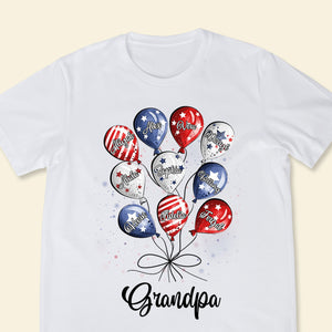 Little Balloon American Flag - Personalized Shirt - Gift For Famiy, Friends, 4th Of July