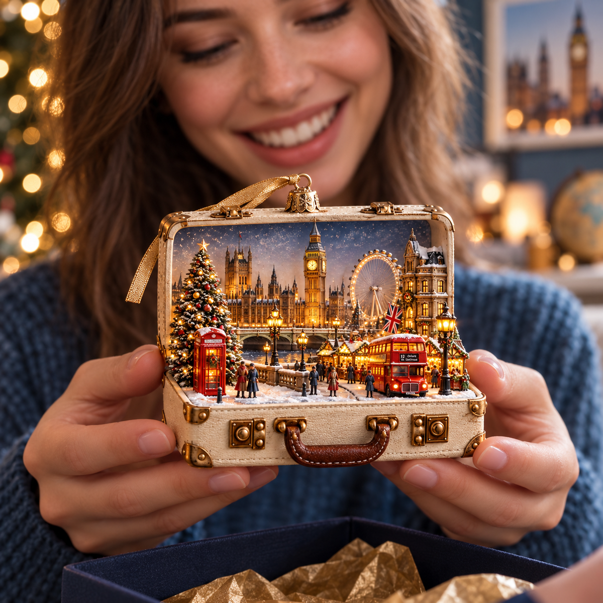 Personalized Seville Christmas Ornament – Custom Name 3D Spain Travel Keepsake for Sevilla Lovers & Travelers