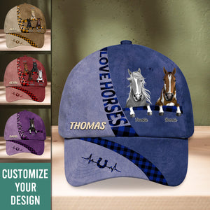 Love Horses - Personalized Classic Cap - Gift For Horse Lovers