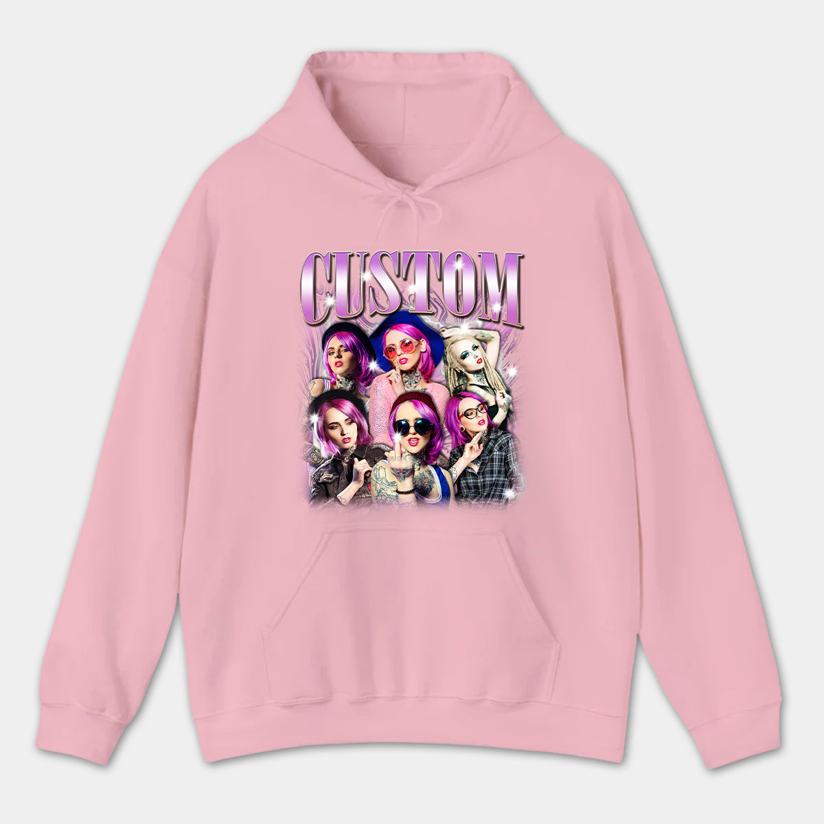 Custom Bootleg Rap Tee, Custom Photo - Vintage Graphic 90s Hoodie, 90s Style, Custom Photo Shirt, Gift For Girlfriend