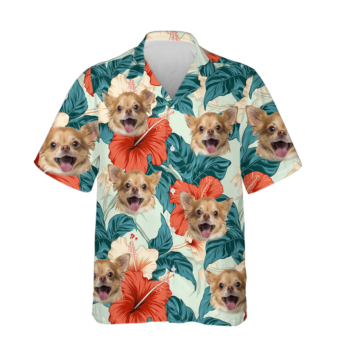 Luau Buddies Shirt - Personalized Custom Dog Photo Hawaiian Shirt
