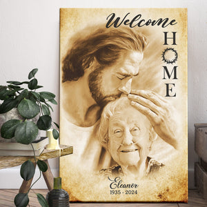 Custom Canvas Prints, God Sympathy Gifts, Jesus Memorial Gift, Remembrance Gifts, Bereavement Gift, Welcome Home Jesus Canvas