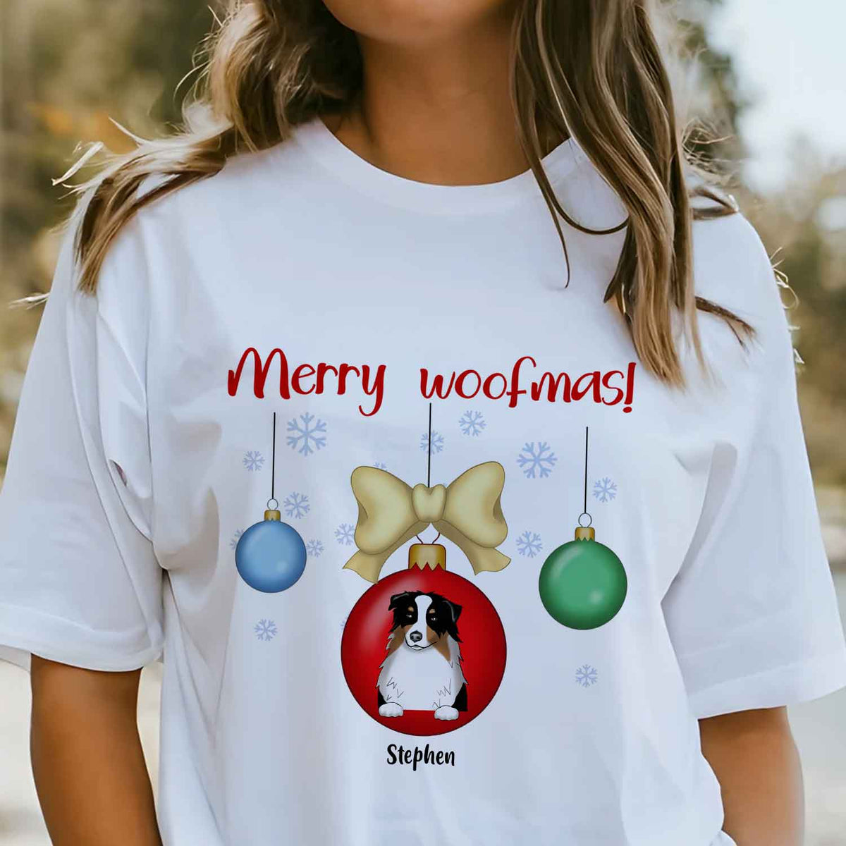 Merry woofmas Personalized T Shirt Custom Dog Breed Christmas Gift For Dog Lovers Merry Christmas Shirt, Christmas Dog Paw T-Shirt, Winter Season Tee, Xmas Gifts for Dog Owner, Christmas Vibes, Christ MERRY-_4.jpg