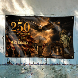 250 Years Of Freedom 1776-2026 - Personalized Banner